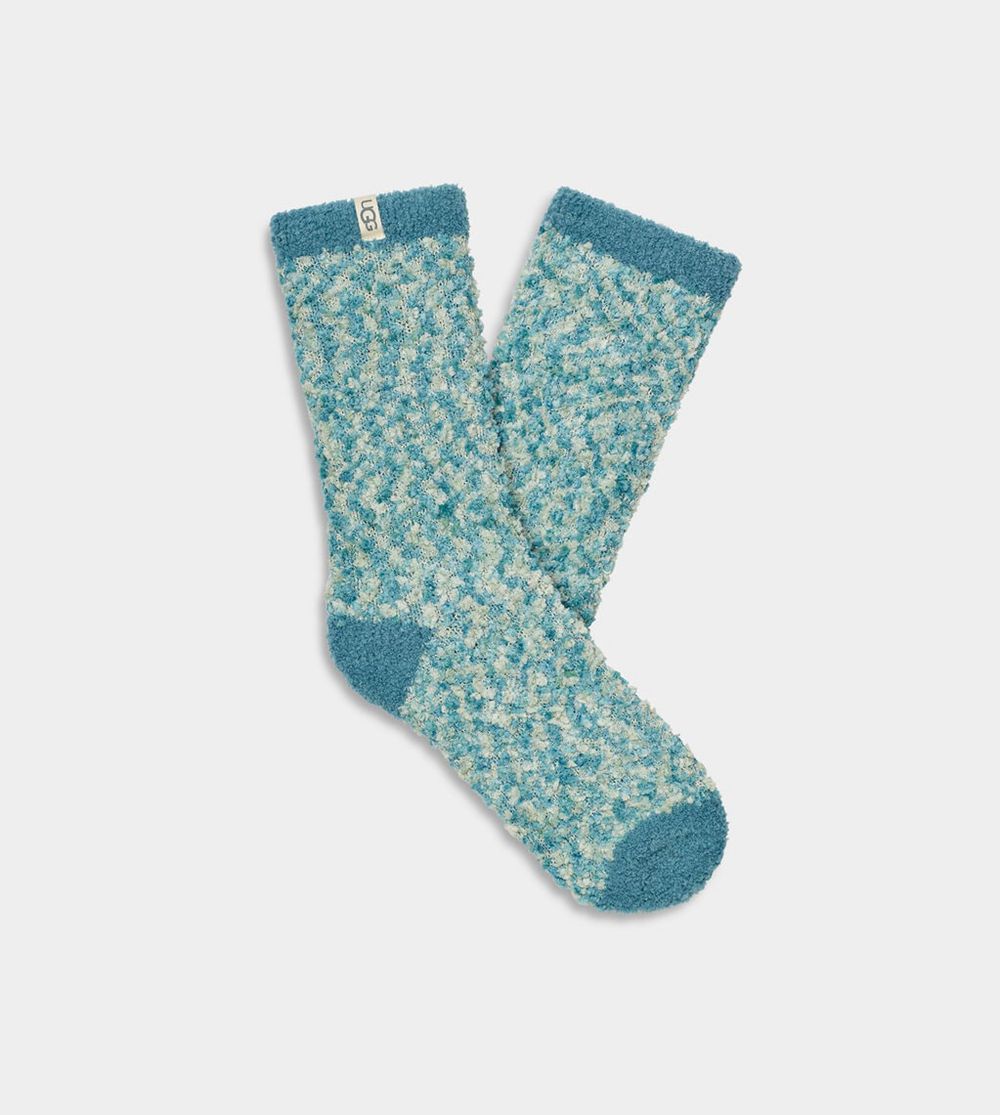 Ugg Sock Womens - Ugg Cozy Chenille Blue - 059XFMTJQ